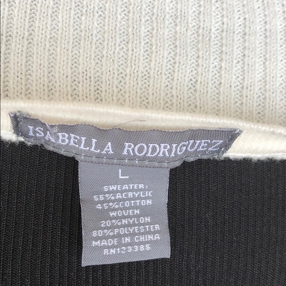 ISABELLA RODRIGUES Ivory Knit &Chiffon Wing Sleeve - Picture 4 of 4